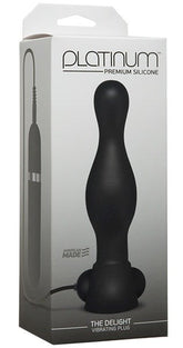 Doc Johnson Platinum The Delight Vibrating Anal Plug Black Anal Vibrators